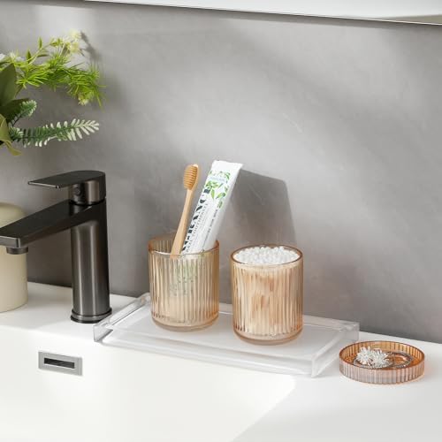 rejomiik 2 Pack Qtip Holder Glass Apothecary Jars - Image 3