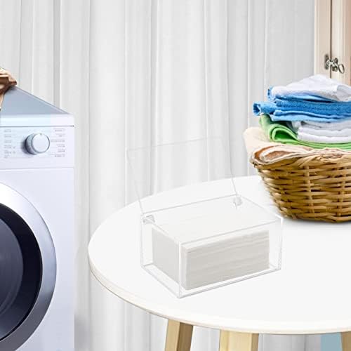 Watpot Acrylic Dryer Laundry Sheet Holder Dispenser Clear Container Box - Image 6