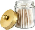 Amolliar Clear Glass Apothecary Jar Qtip Holder w/Metal Lids by Amolliar