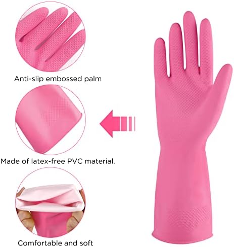 Rubber cleaning gloves 3 or 6 Pairs - Image 2