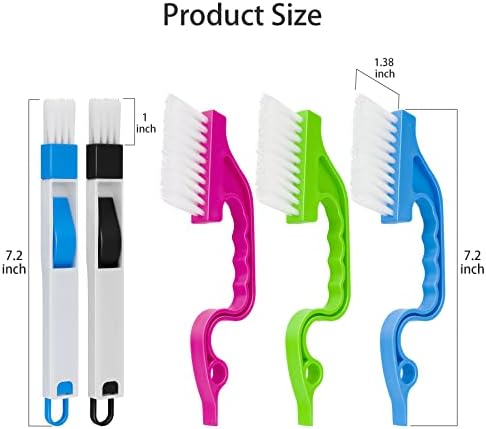 Window Track Cleaning Brush Set, 5 Pack Crevice Cleaning Tools - Image 2