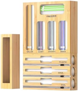 Storage Bag Organizer for Kitchen Drawer, Foil and Plastic Wrap by Unknown