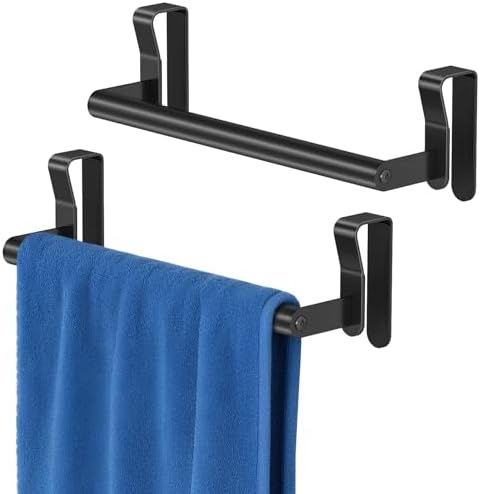 STWWO 2 Pack Over Cabinet Doors Towel Holder Rack Bars by STWWO