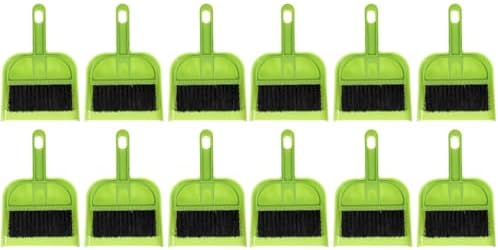 SEWACC 12 Sets Mini Hand Broom and Dustpan Set Small Cleaning Brush and Shovel by SEWACC