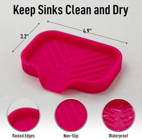 Zulay Kitchen Small Silicone Sponge Holder – Space-Saving Sink Organizer Tray - Image 4