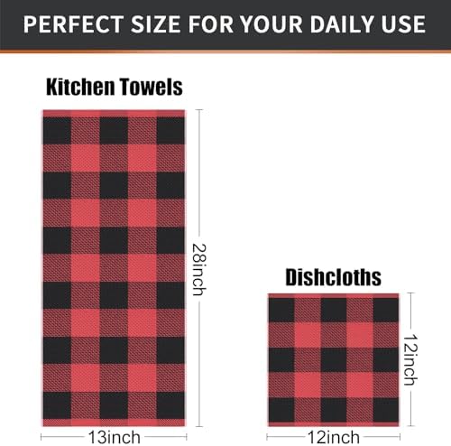 Mordimy 8 Pack Kitchen Towels and Dishcloths Set - Image 5