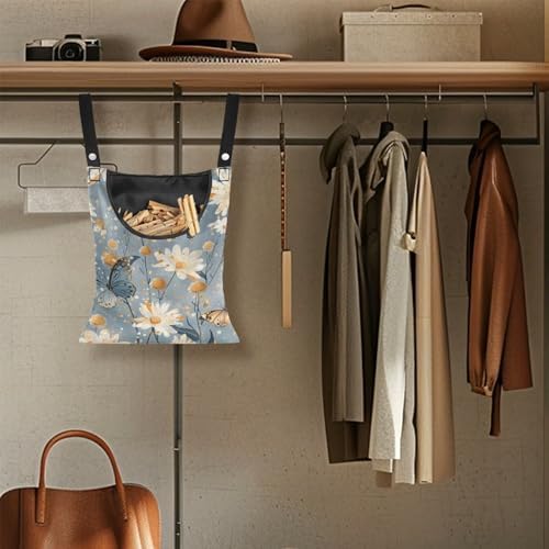 Butterfly Clothespin Bag with Hanging Rope 14.5 x 12 Inch Summer Waterproof - Image 5