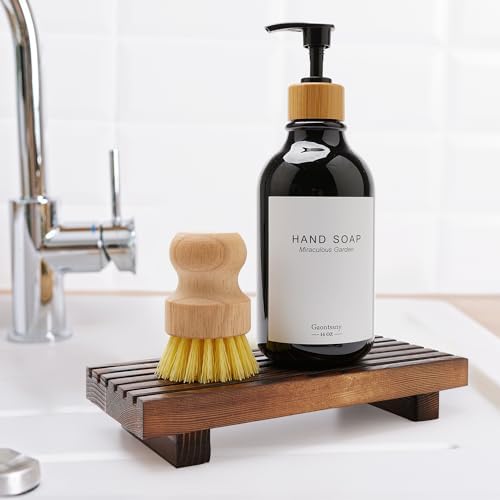Kitchen Sink Tray for Bathroom Counter Decorative Wooden Riser Soap Holder - Image 3