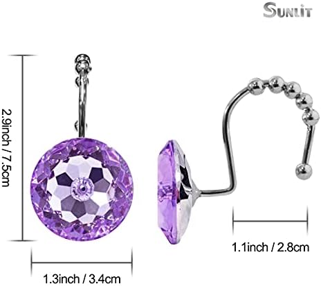 Sunlit Luxury Design Round Purple Diamond Crystal Gem Bling - Image 2