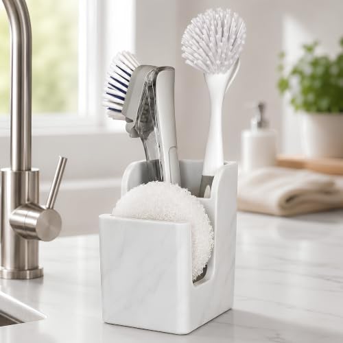 Spacewiser Silicone Sink Caddy – Sponge Dish Brush Holder by Spacewiser