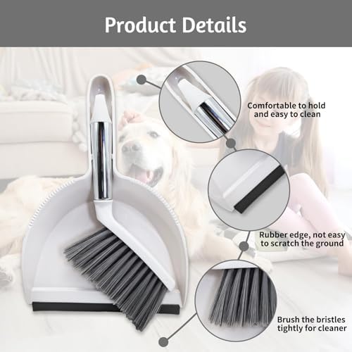 PINVNBY Mini Dustpan and Brush Set, Pet Cage Cleaner - Image 3