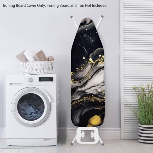Marble Print Ironing Board Cover Protector Dirt-Resistant Iron Board Cover - Image 3