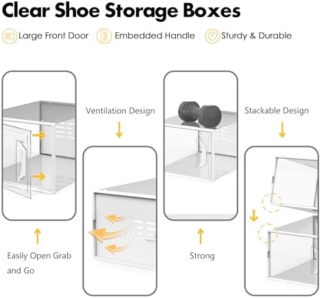 SEE SPRING XX-Large Shoe Storage Box Fit Size 14, Space Saving Sneaker Shoe - Image 3