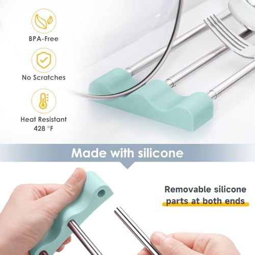 Tomorotec Adjustable Over-The-Sink Kitchen Rack, Light Cyan - Image 5