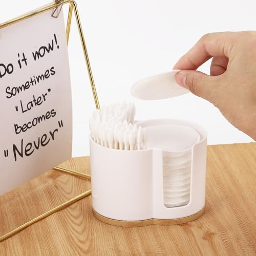 Tbestmax Qtip Dispenser 2-Grid Cotton Ball, Round Pads Holder - Image 7