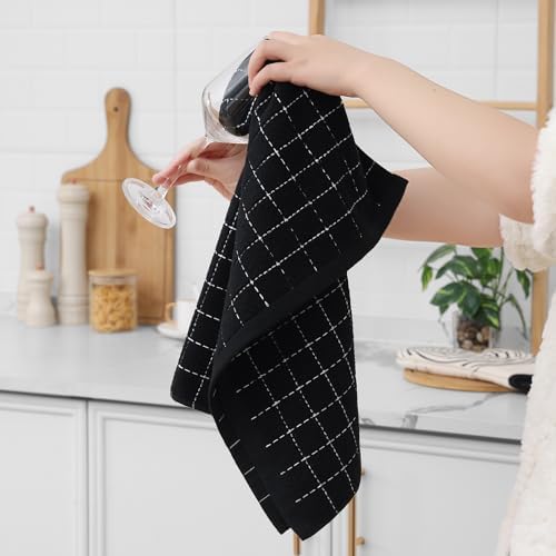 Homaxy 100% Cotton Terry Kitchen Towels, Large 8 Pack - Image 4