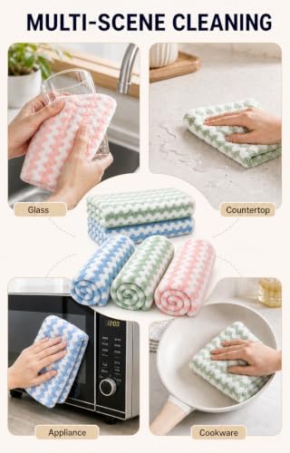 Microfiber Cleaning Towels, Textured Multi-Purpose Cleaning Cloths - Image 5