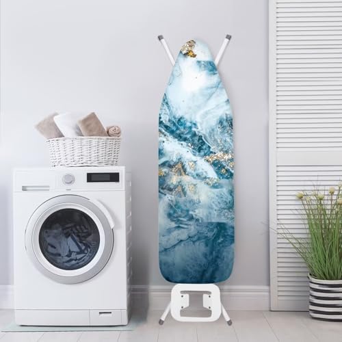 Flashideas Blue Marble Print Ironing Board Cover and Pad- 52" x 13" Iron Board - Image 4