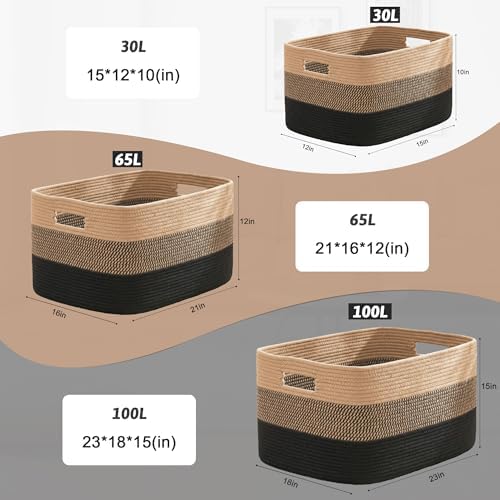 Artfeel Blanket Basket, Rectangle Woven Baskets - Image 5