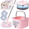 True & Tidy Square Spin Mop & Bucket System w/Machine Washable Pads by TrueTidy