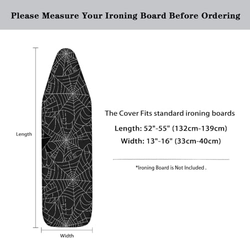 GLENLCWE Black Spider Cobweb Ironing Board Cover - Image 5