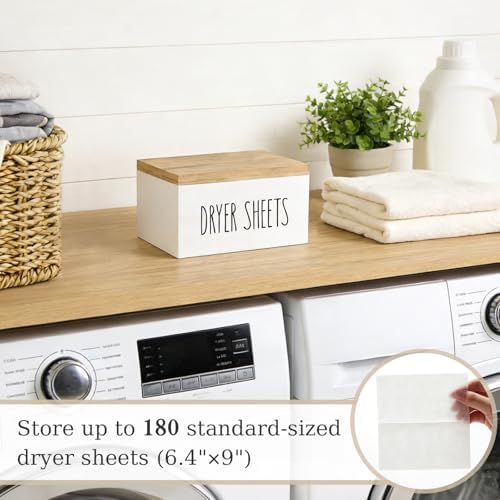 Dahey Dryer Sheet Holder, Laundry Wooden Container Holds 180 Sheets - Image 6