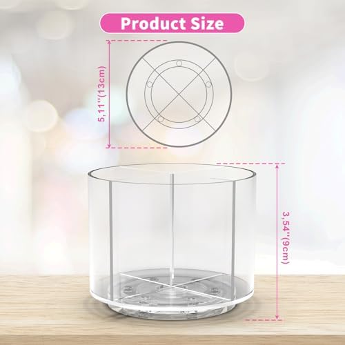 Small Pencil Organizer for Desk Acrylic Art Organizer Clear 4 Compartments - Image 5