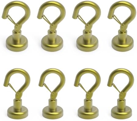 Ant Mag Magnetic Hooks Heavy Duty 22LBS Strong Magnet Snap Hooks 8 Pack by AntMag