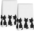 2 Pcs Cute Cat Kitchen Towels 24x14 Inch, Cat Lover Gifts by Jztco