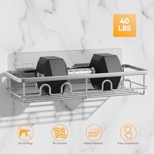 Adhesive Shower Caddy, Large Capacity Shower Racks - Image 5