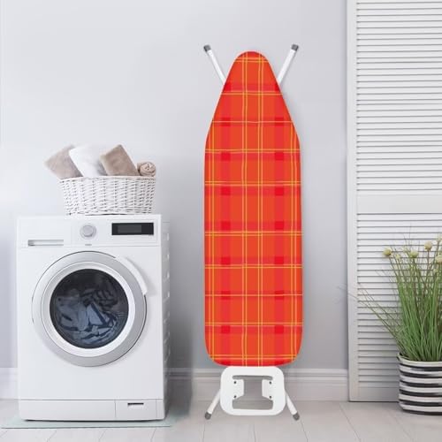Ironing Board Replacement Cover Red Grid Resist Scorching Ironing Board Cover - Image 3
