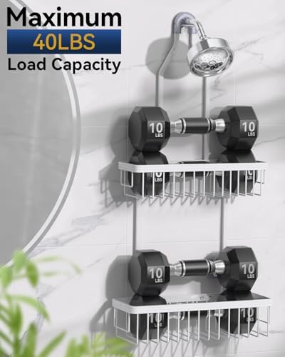 YASONIC Never Rust Shower Caddy Hanging, Aluminum Shower Racks - Image 5