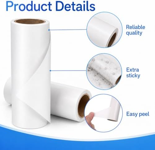 16 Pack 6.3 inch Large Lint Roller Refills, Extra Sticky Lint Rollers Refills - Image 3