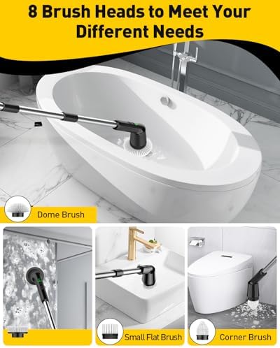 Shower Scrubber with Long Handle, Shower Cleaner Brushes - Image 4