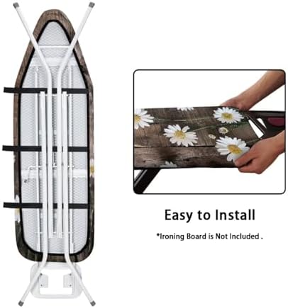 Brown Wood Ironing Board Cover 15x54 Inch Ironing Board Protector Daisy - Image 4