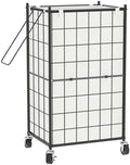 WOWLIVE Rolling Laundry Basket, Metal Wire Frame Laundry Hamper by WOWLIVE