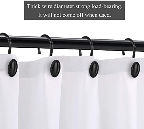 Black Shower Curtain Hooks - Image 3