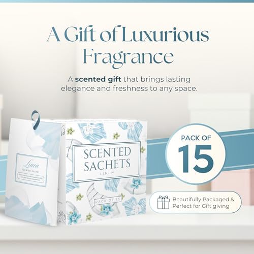 15 Pack Fresh Linen Sachets for Drawers and Closets, Scented Sachets for Drawers - Image 4