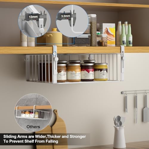 AmonHouseware 2Pack Under Shelf Storage Basket Organizer - Image 3