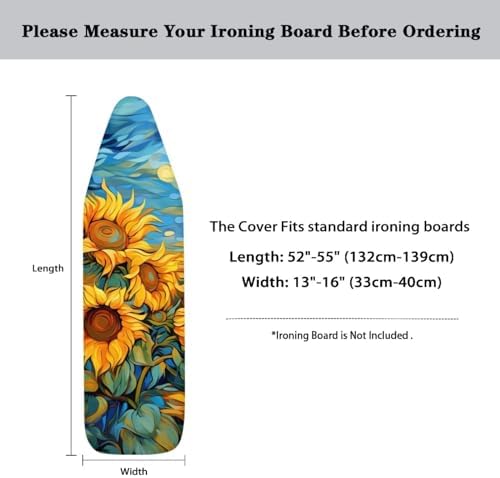 Sunflower Ironing Board Cover and Padding Heavy Duty Pad Decorative Covers - Image 6