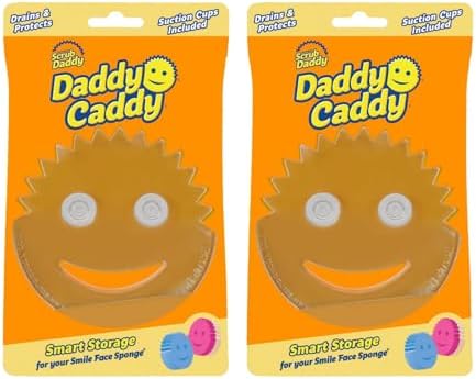 Scrub Daddy Holder for Sink Caddy Dish Sponge & Cleaning Organiser, Quick Dry by ScrubDaddy