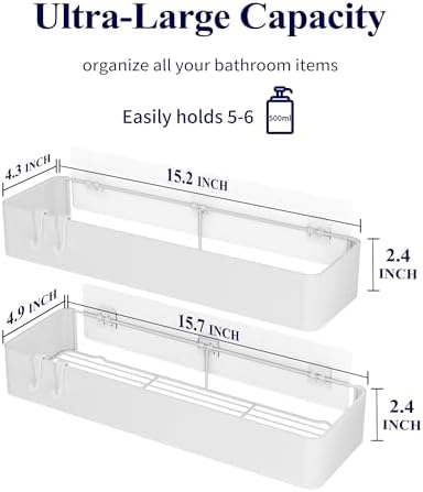 Kitsure Shower Caddy Adhesive, Stylish Shower Organizer - Image 2