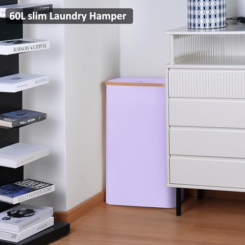 Slim Laundry Basket, 60L Laundry Hamper - Image 4