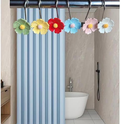 Two Fish Home Fashions Set of 12 Decorative Christmas Tree Resin Shower Curtain - Image 3