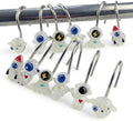 Two Fish Home Fashions Set of 12 Decorative Spaceman Resin Shower Curtain Hooks by TwoFishHomeFashionLLC