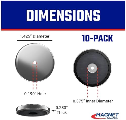 Master Magnetics Ceramic Round Base Magnet Pack - Image 2