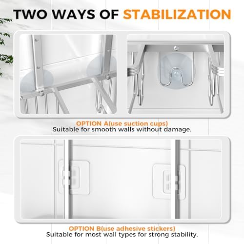 Adjustable Aluminum Shower Caddy Hanging - Image 4