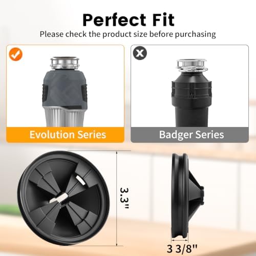 Garbage Disposal Splash Guard, 2 Pack Upgraded EPDM Rubber Drain Insert - Image 6