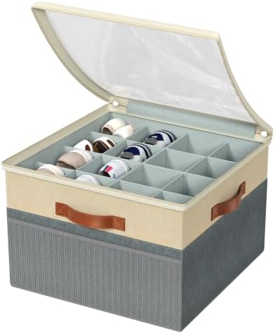 Shoe Organizer for Closet, 2 Pack Foldable Shoe Storage Organizer Box Bin - Image 4