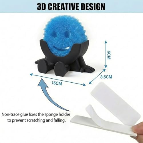 Creative Drainage Sponge Holder: Traceless Glue, 3D Printed Funny Kitchen Sink - Image 3
